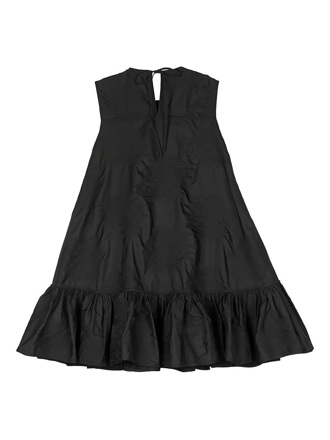 Trapeze Dress With Ruffle Hem