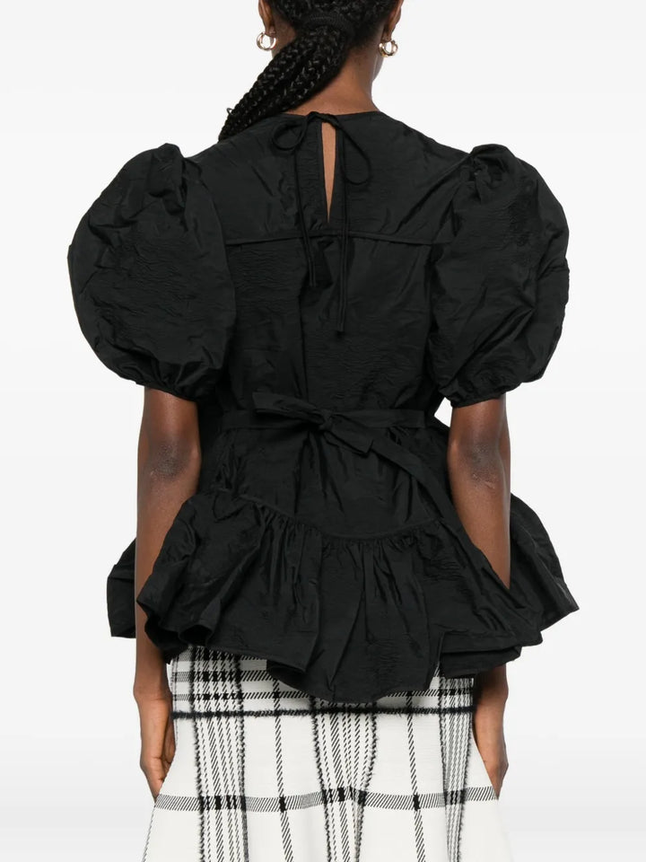 Short Sleeved Top With Tie