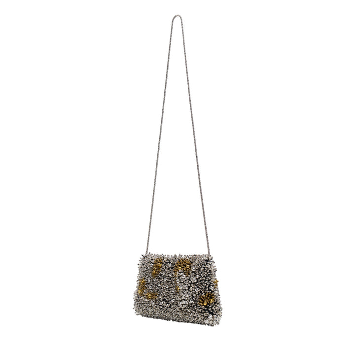 Small Embroidered Envelope Clutch