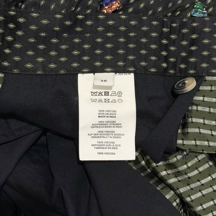 Wide Leg Casual Pants Embroidered