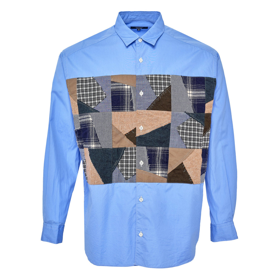 Cotton Oxford X Multi Fabrics Shirt