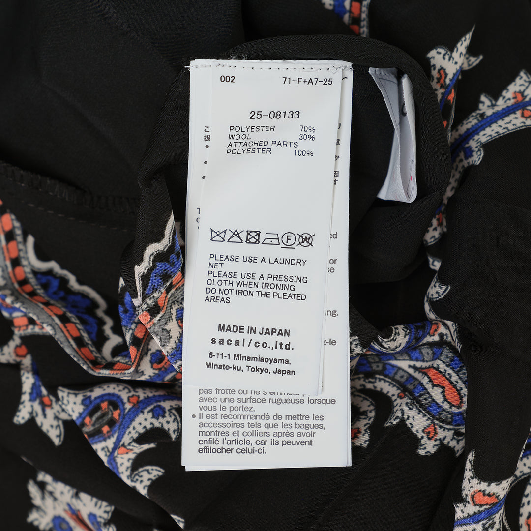 Suiting x Paisley Print Skirt