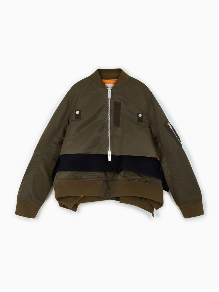Nylon Twill X Wool Melton Blouson