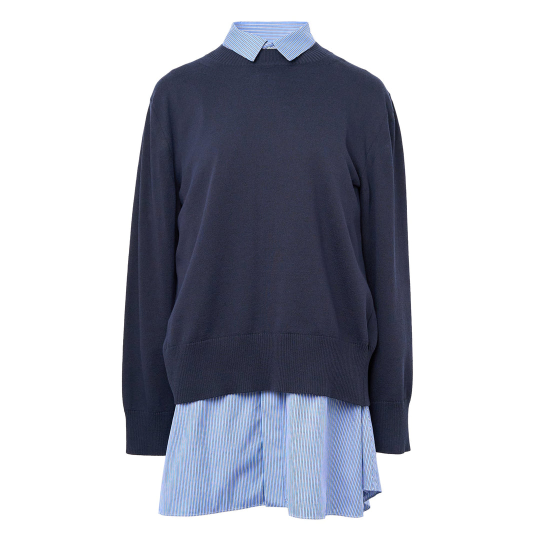 Poplin x Cotton Knit Dress