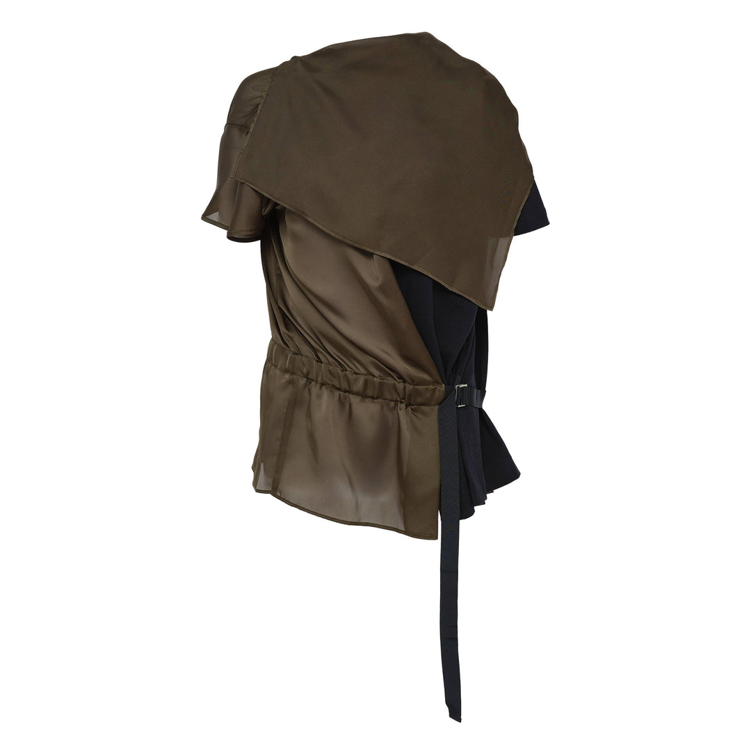 Satin X Cotton Jersey T-Shirt