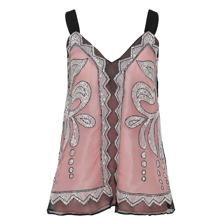 Cotton With Lace Embroidered Top