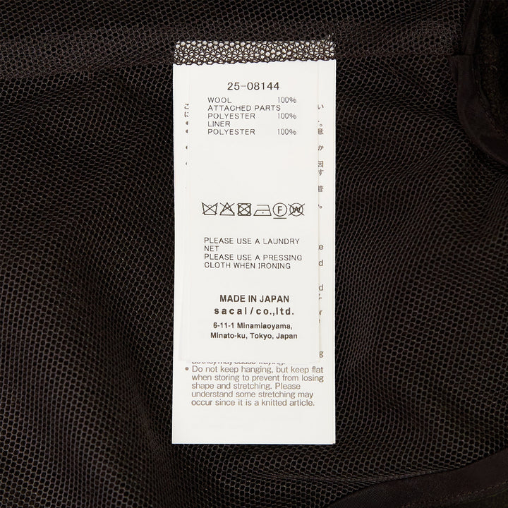 Paisley Print x Wool Knit Cardigan