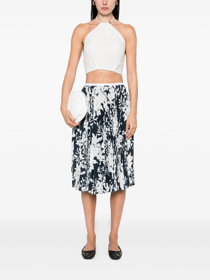 Pleated Sunray Full Skirt