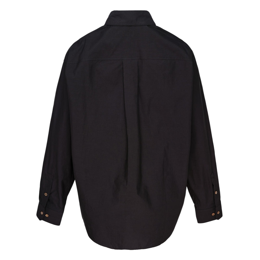 Regular Long Sleeve Washed Cotton Shirt