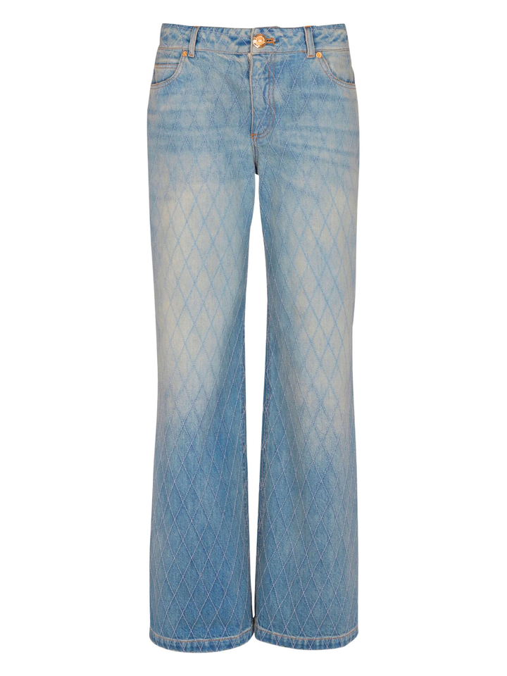 Quilted Straight Light Jeans