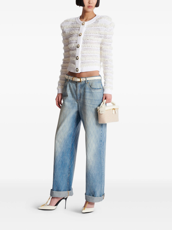 Quilted Straight Light Jeans