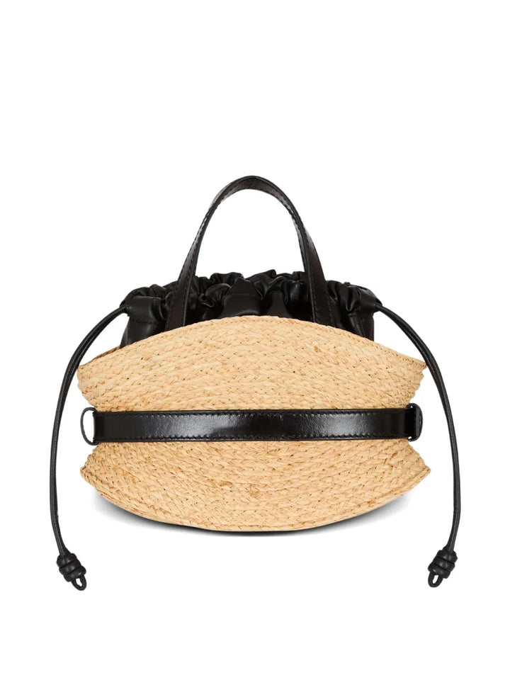 Shuffle Mini Raffia Calfskin Bag