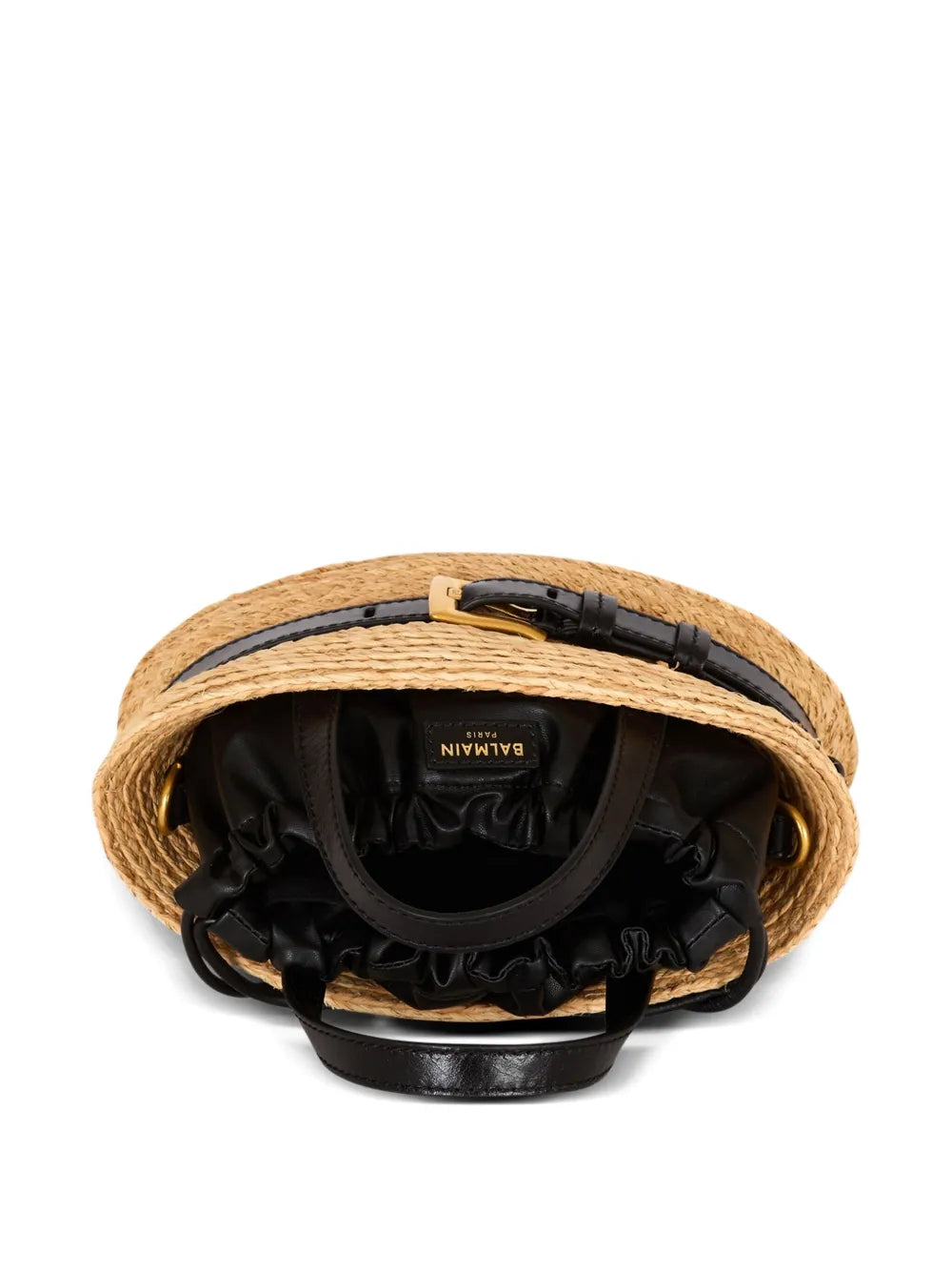 Shuffle Mini Raffia Calfskin Bag