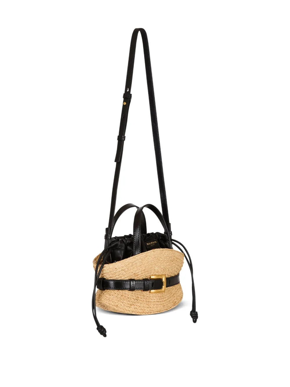 Shuffle Mini Raffia Calfskin Bag