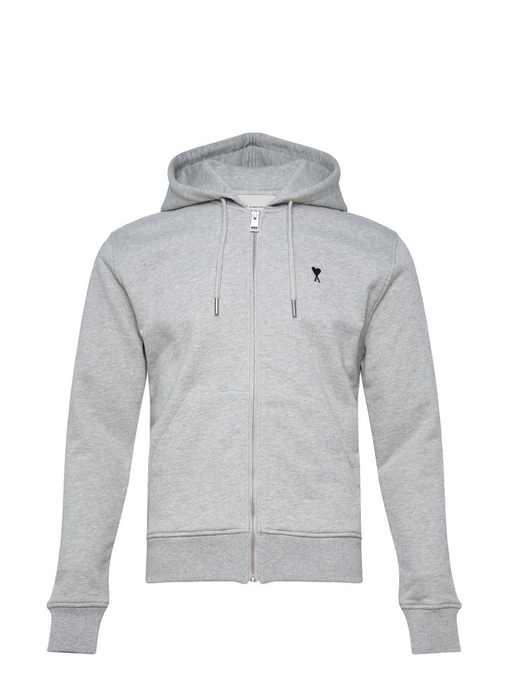 Contrasted Zip-Up Hoodie