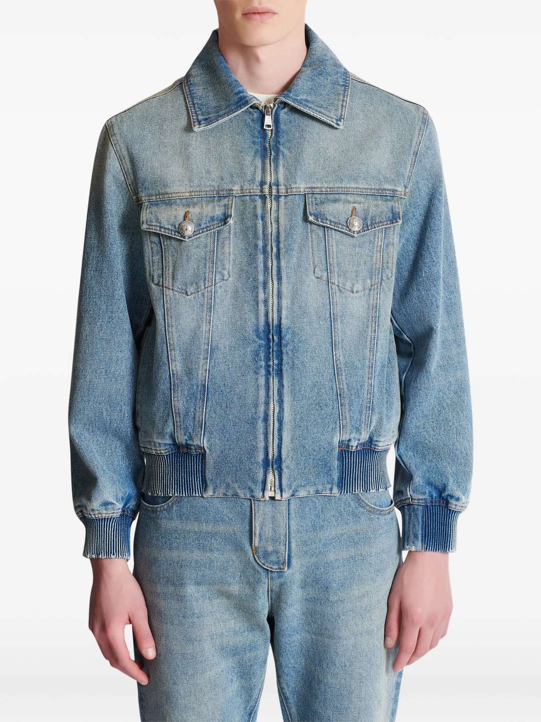 Denim Jacket Wchain Liningblue
