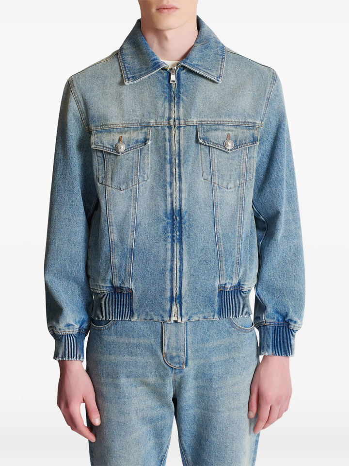 Denim Jacket Wchain Liningblue