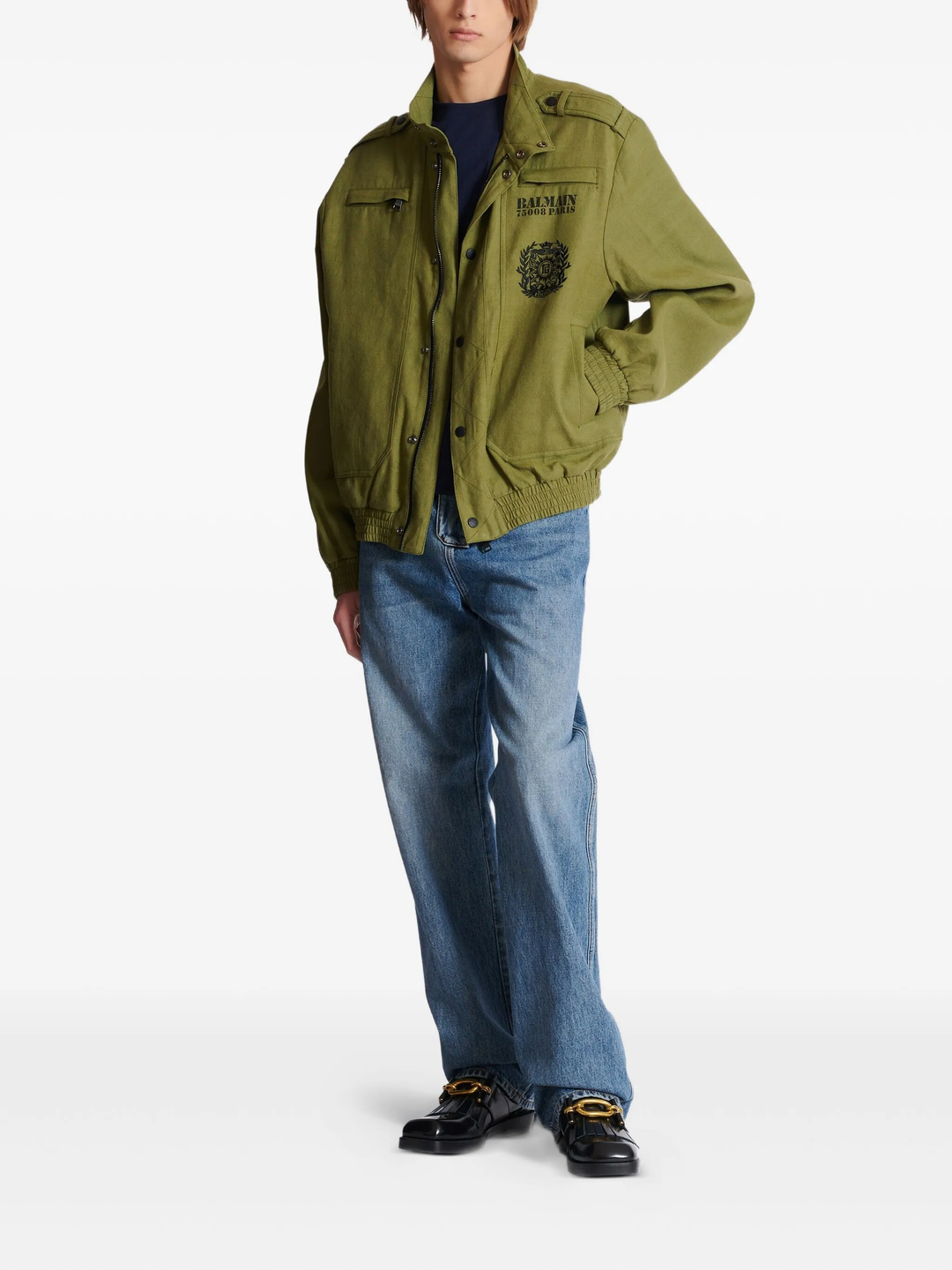Cotton Aviator Bomber Jacket