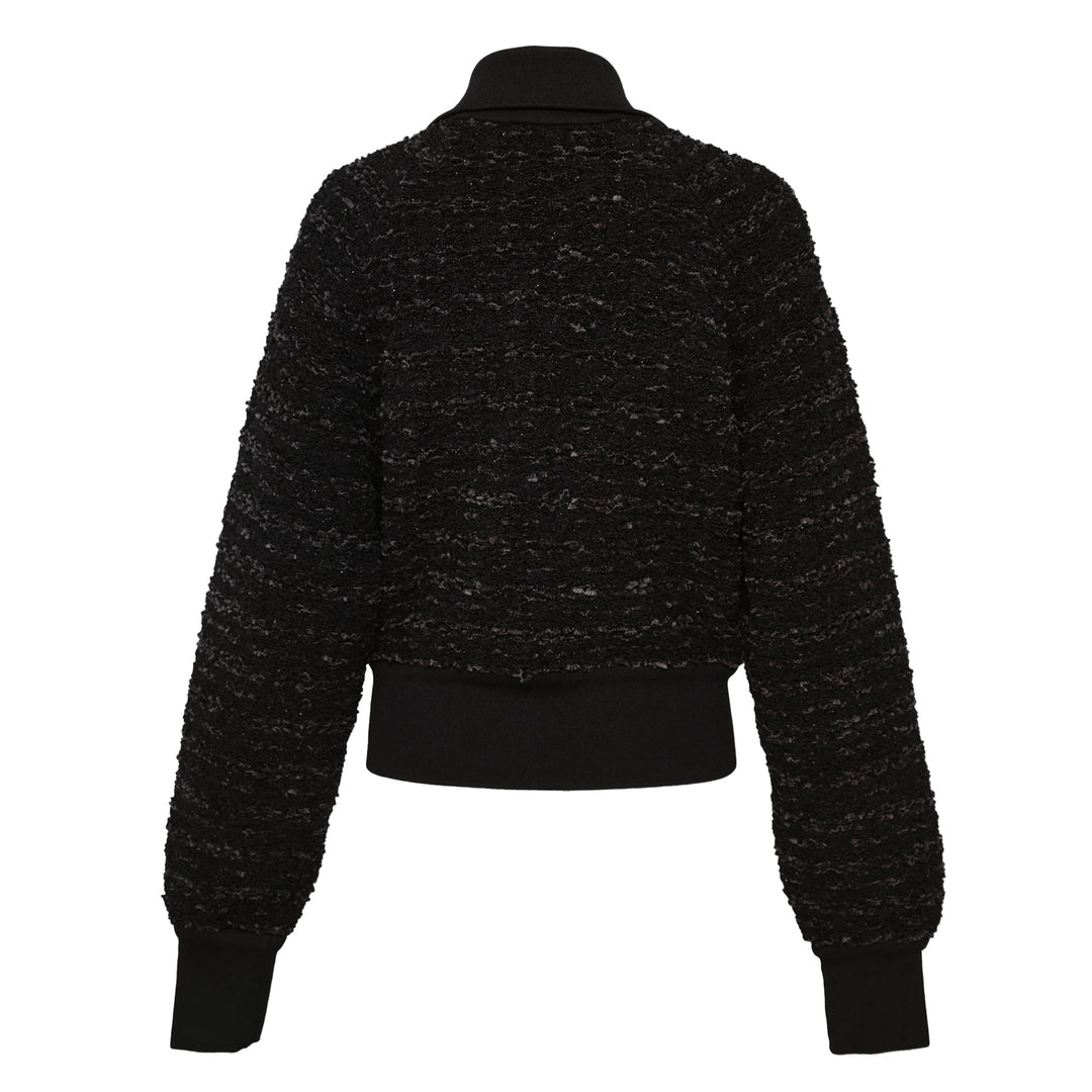 Batwing Zipped Knit Blouson