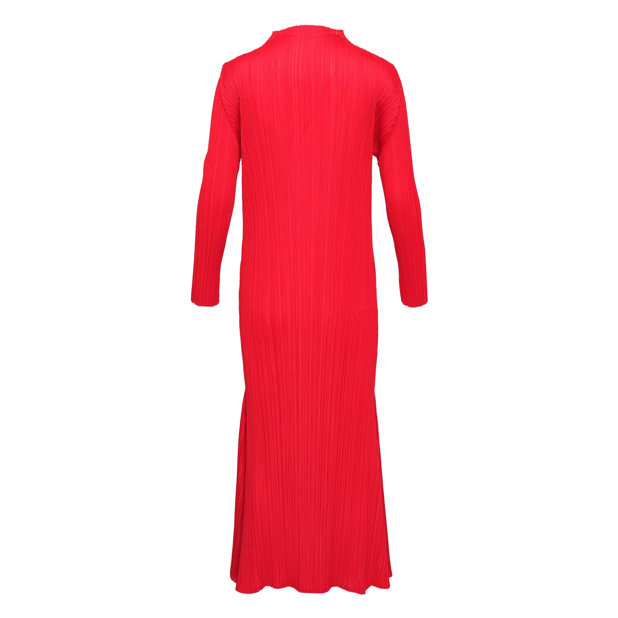 open lace back dress Issey Miyake Long-Sleeve Midi Dress