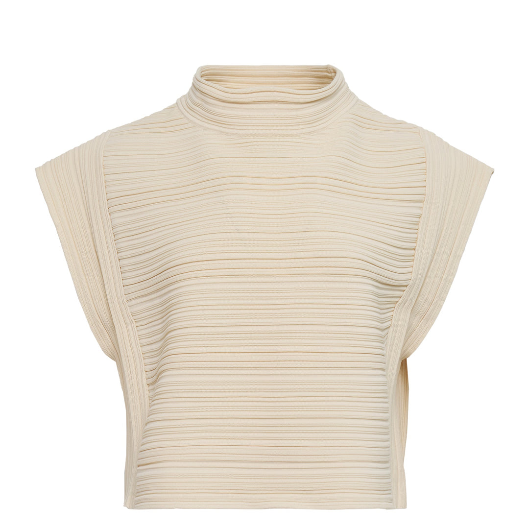 Crepe Knit Turtleneck Sweater