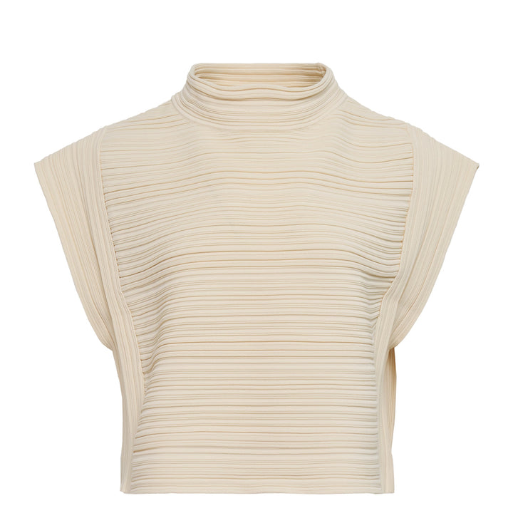 Crepe Knit Turtleneck Sweater