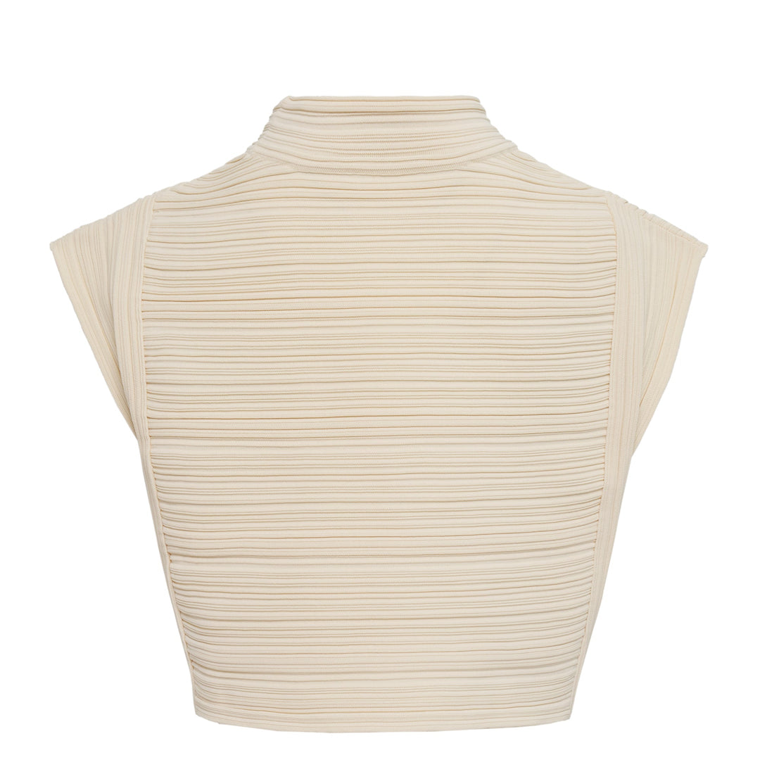 Crepe Knit Turtleneck Sweater