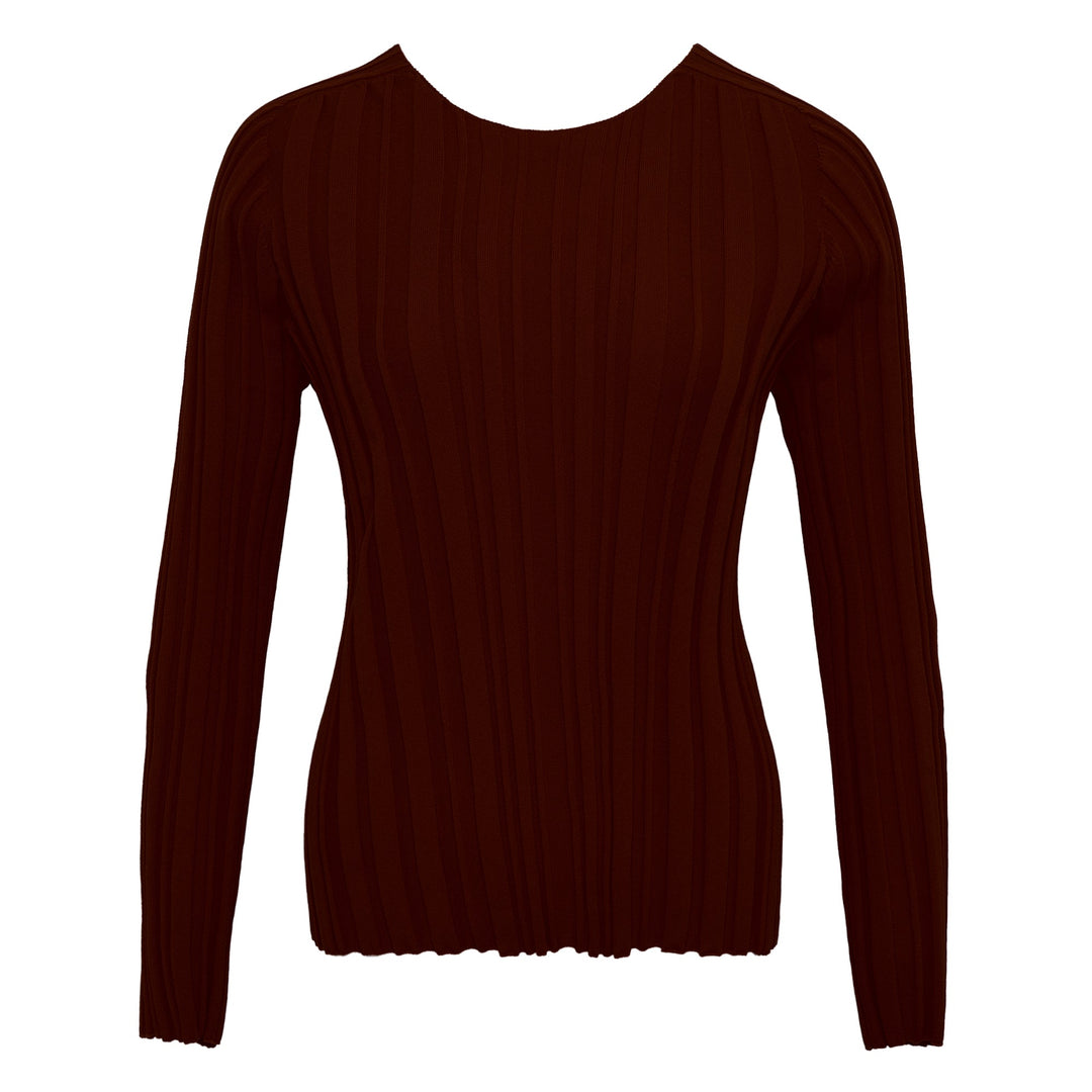 Rib Knit Round Neck Top