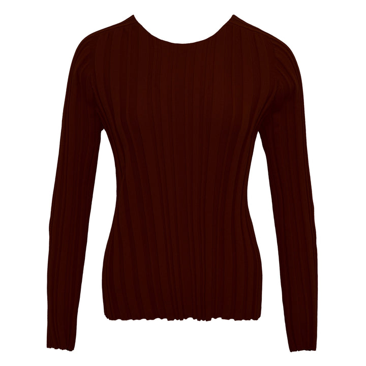 Rib Knit Round Neck Top
