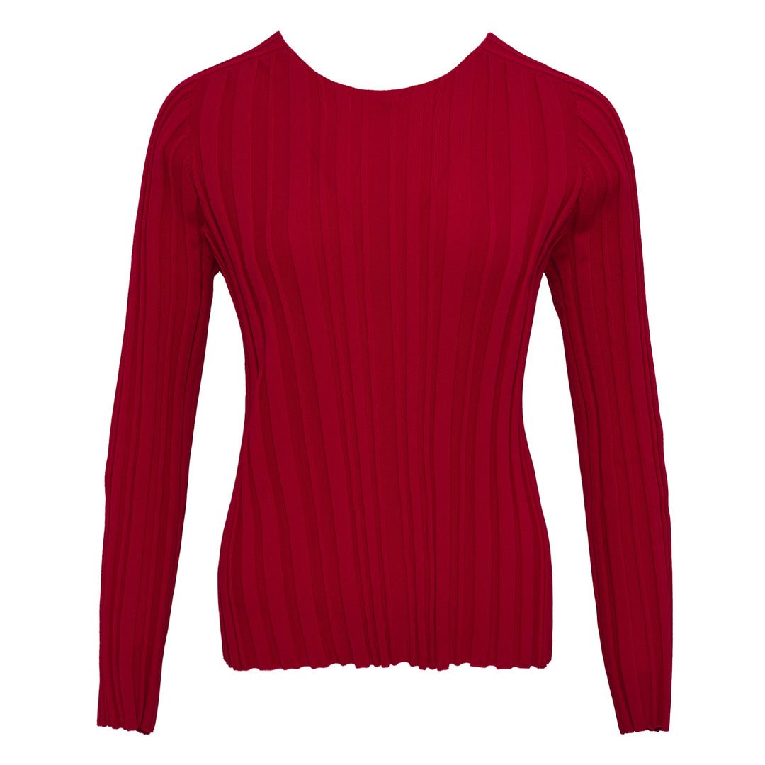 Rib Knit Round Neck Top