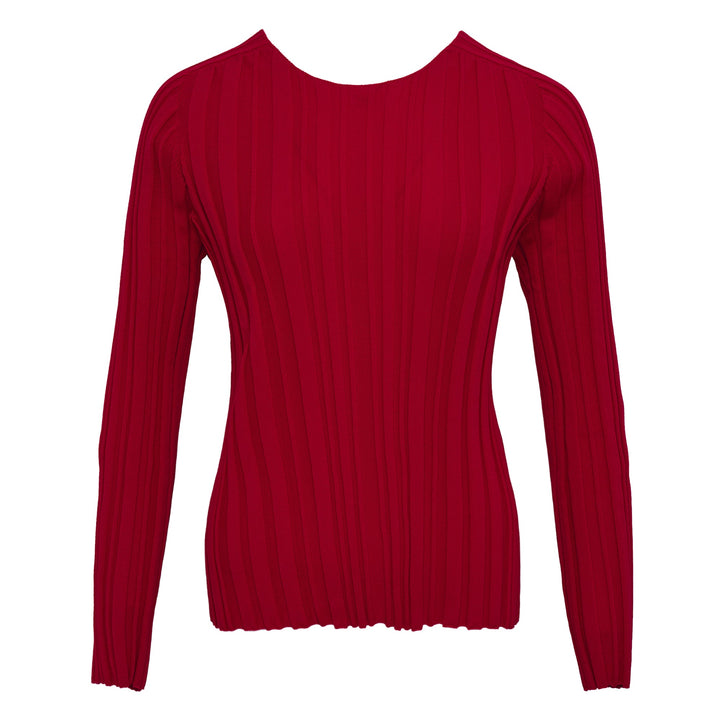 Rib Knit Round Neck Top
