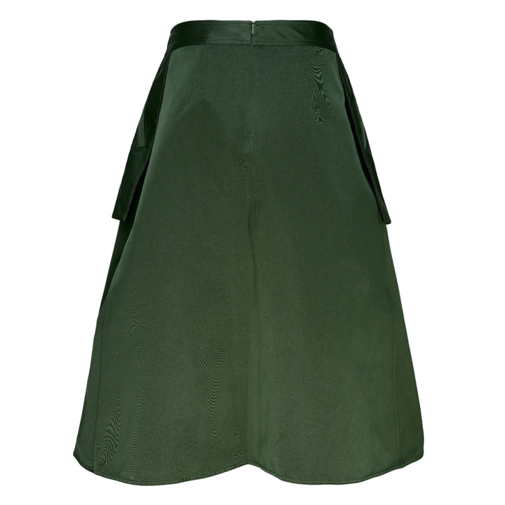 Flap Pocket Midi Skirt