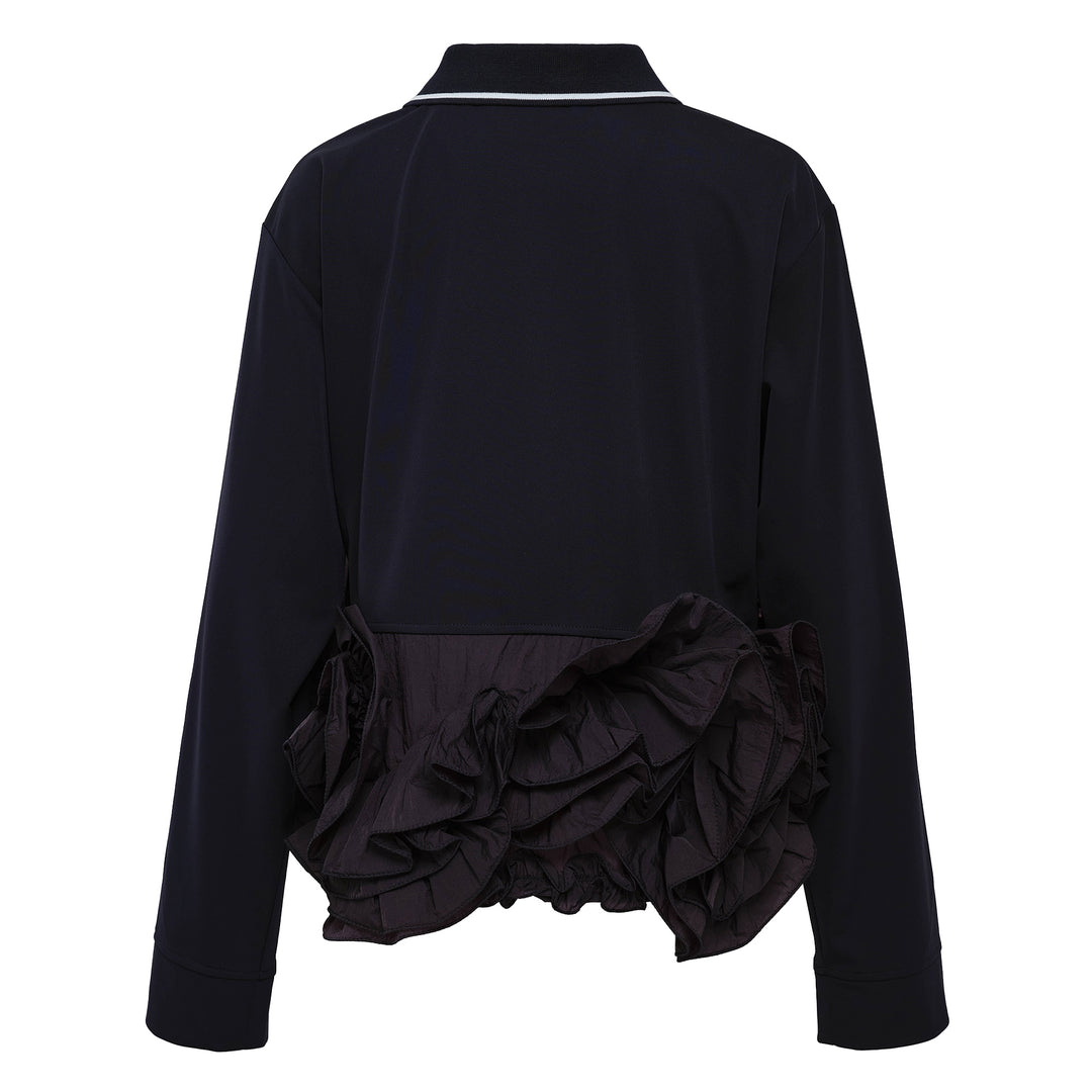 Navy Flower Hem Top