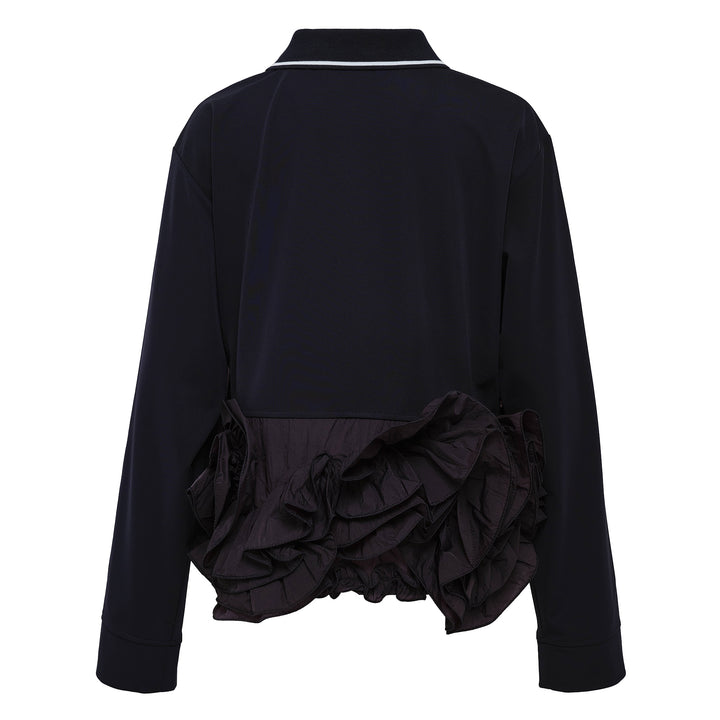 Navy Flower Hem Top
