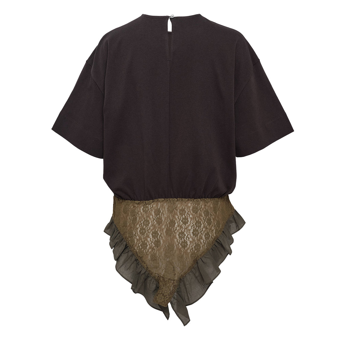 Dark Gray Ruffle Panty Top