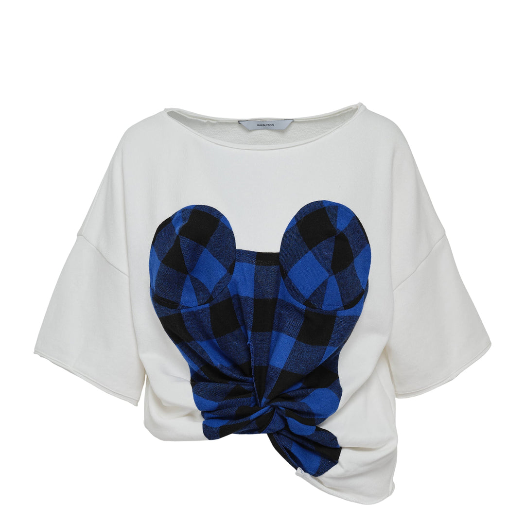 White Twisted Hem Top