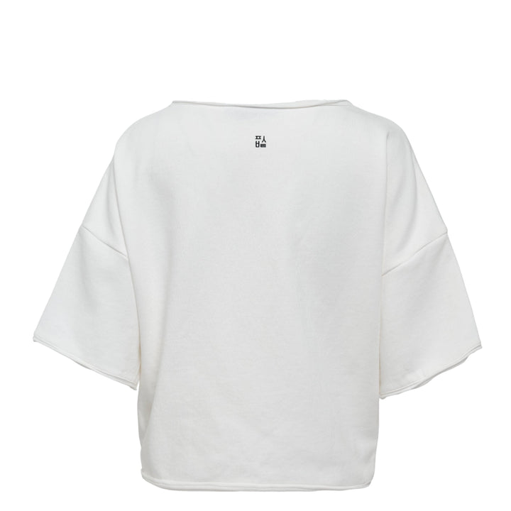 White Twisted Hem Top
