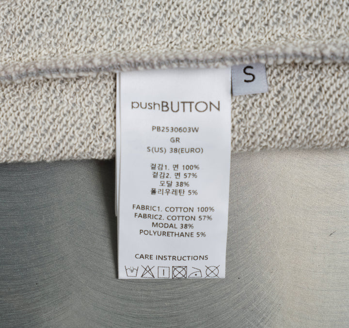 Gray Raw Edge Zip-Up Hoodie