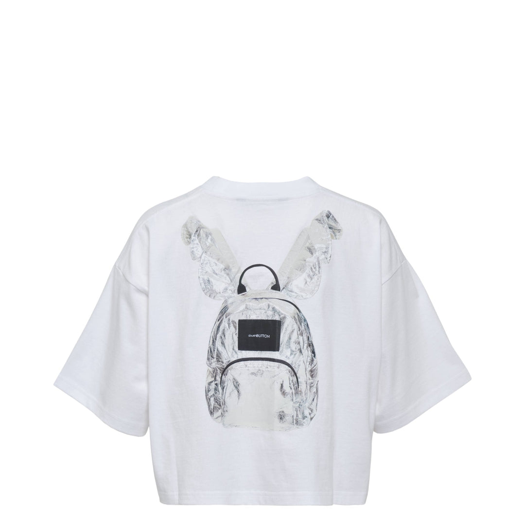 White Backpack Printed T-Shirt