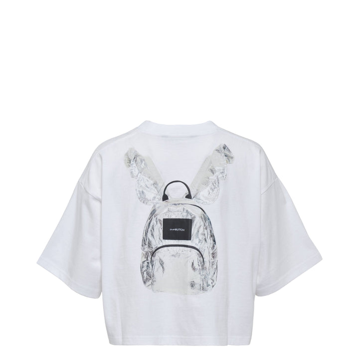 White Backpack Printed T-Shirt