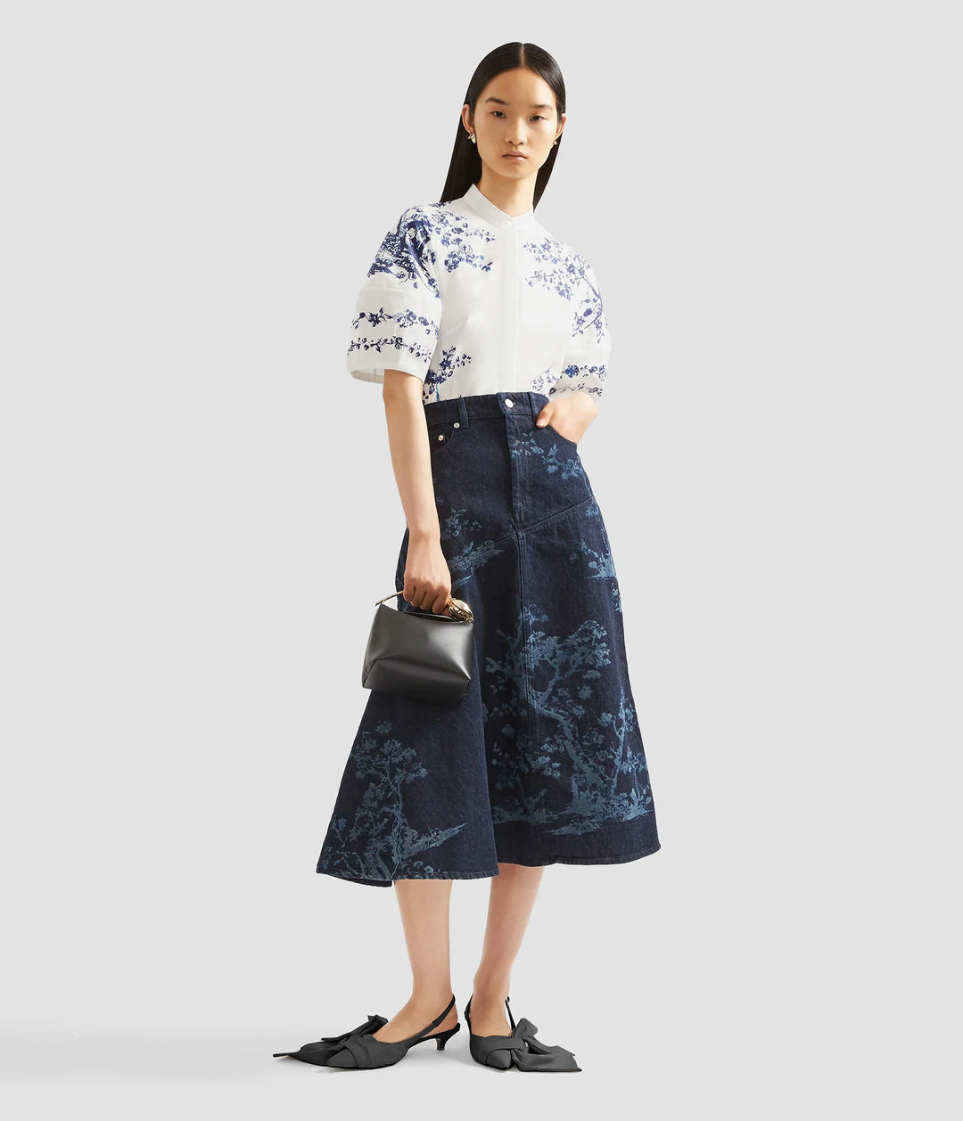 A-Line Midi Skirt