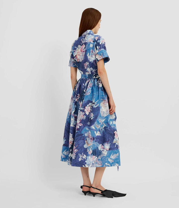 Gathered Midi Skirt