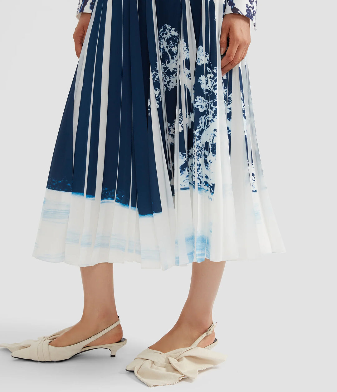 Pleated Midi Skirt