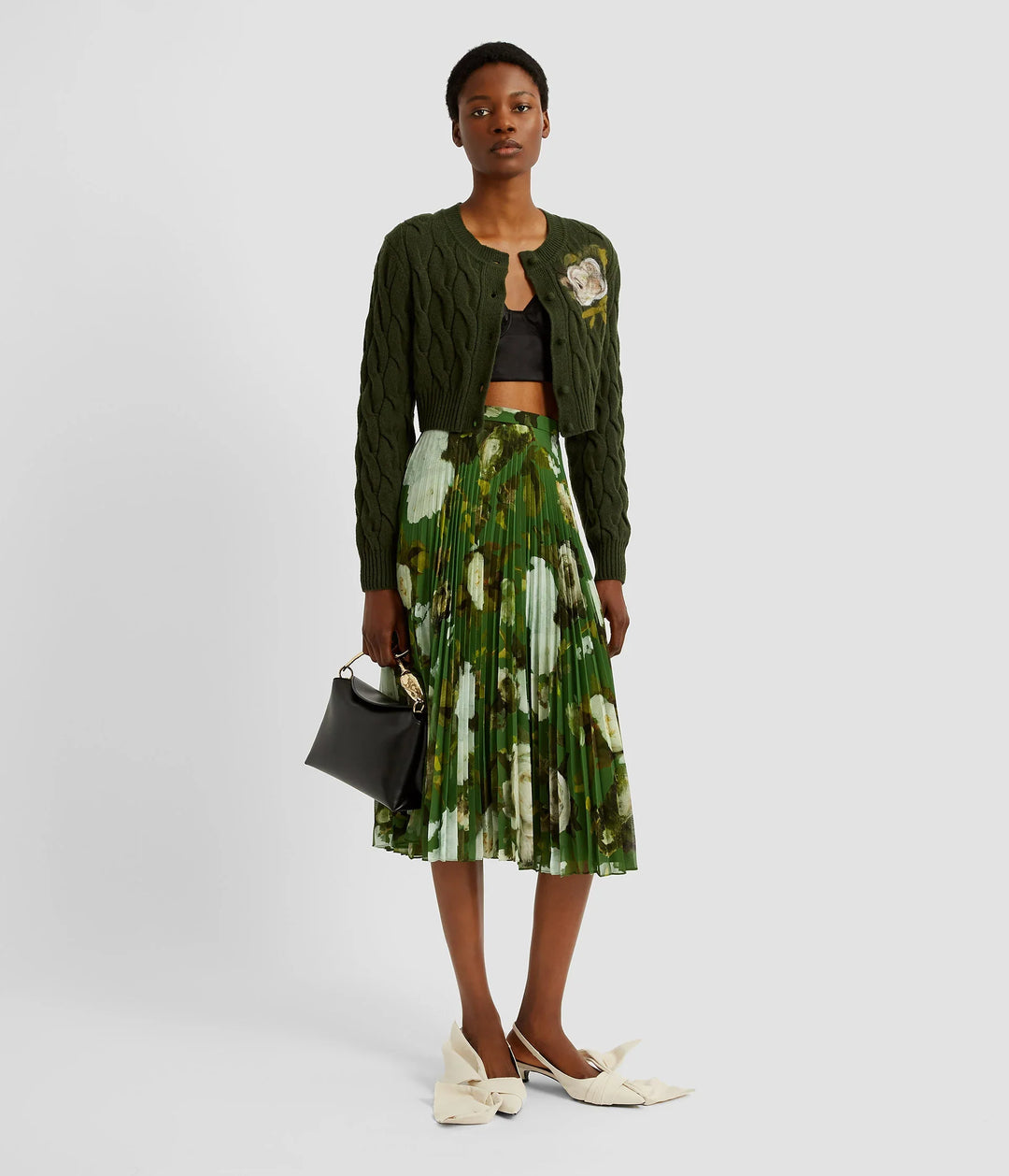 Pleated Midi Skirt
