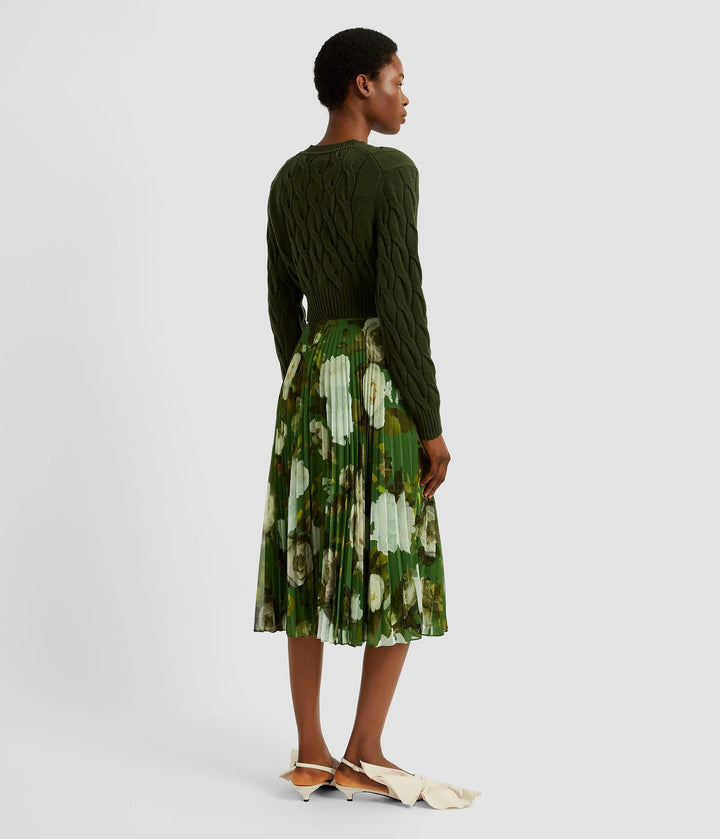 Pleated Midi Skirt