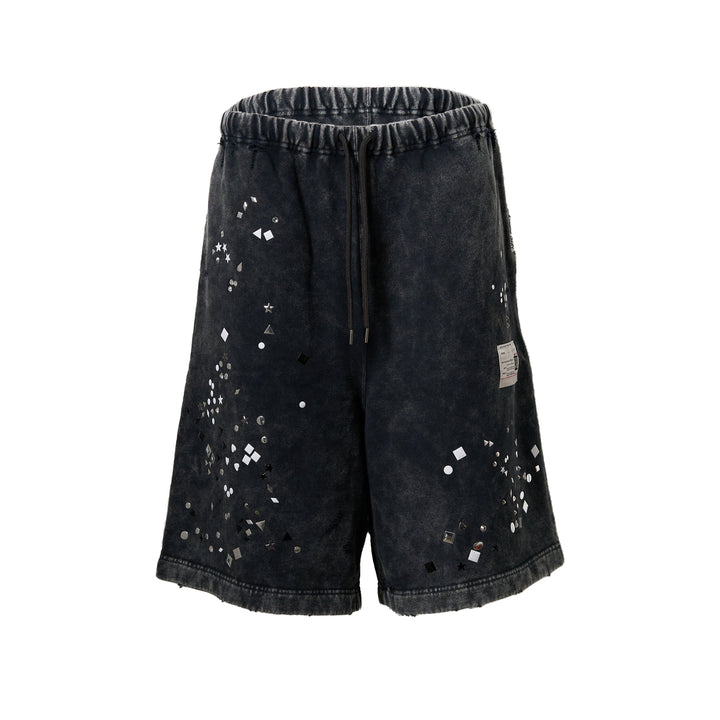 Embellished Bleached Shorts