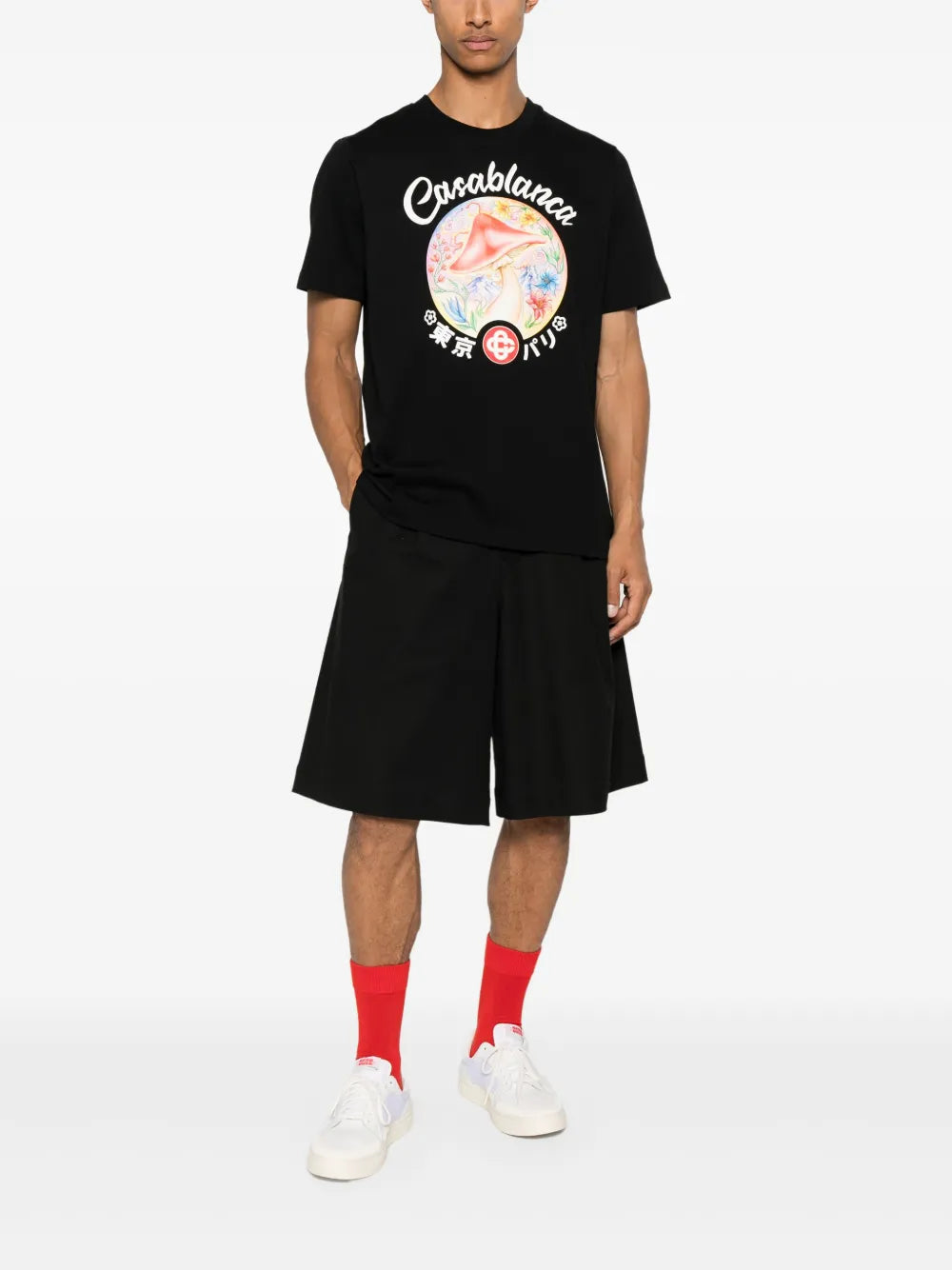 Mushroom Emblem Printed T-Shirt