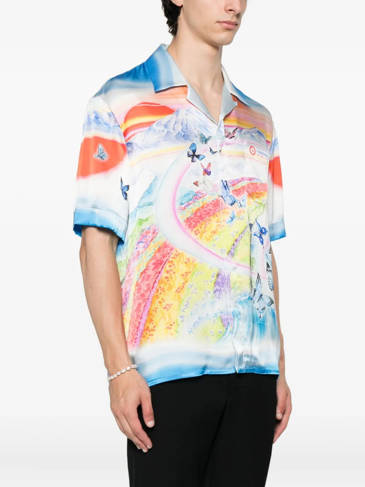 Butterfly Mountain Cuban Collar Shirt