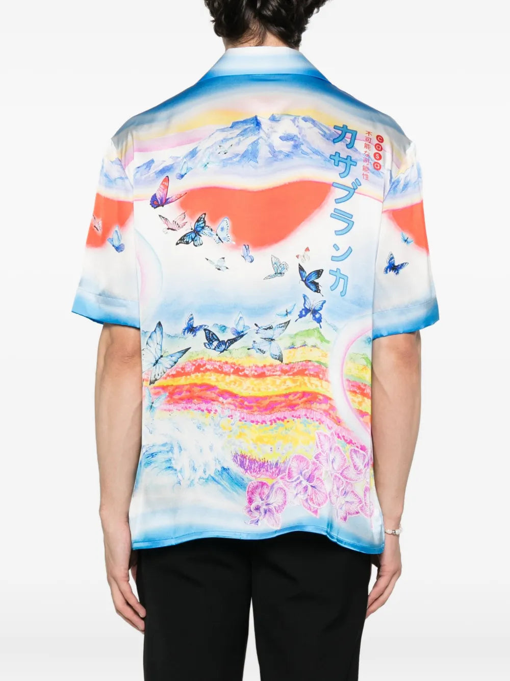 Butterfly Mountain Cuban Collar Shirt