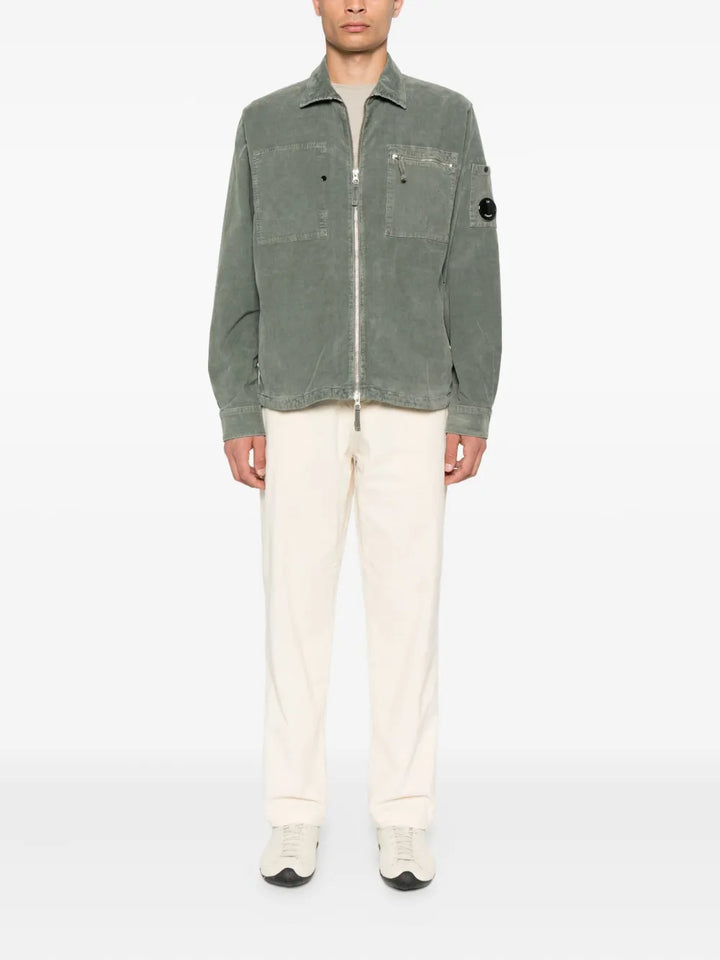 Corduroy Lens Zipped Overshirt